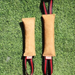 Leather Dog Bite Tug with Dual Loop Handle